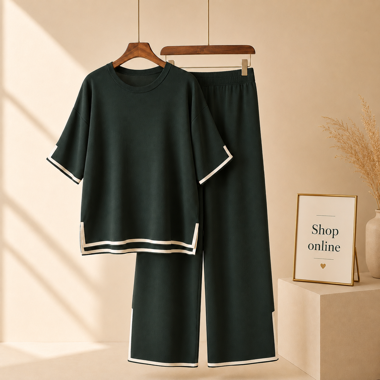 BOTTLE GREEN SUMMER LINING TRACKSUIT