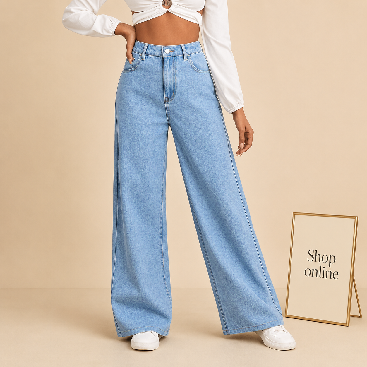 Icy Blue Wide Leg