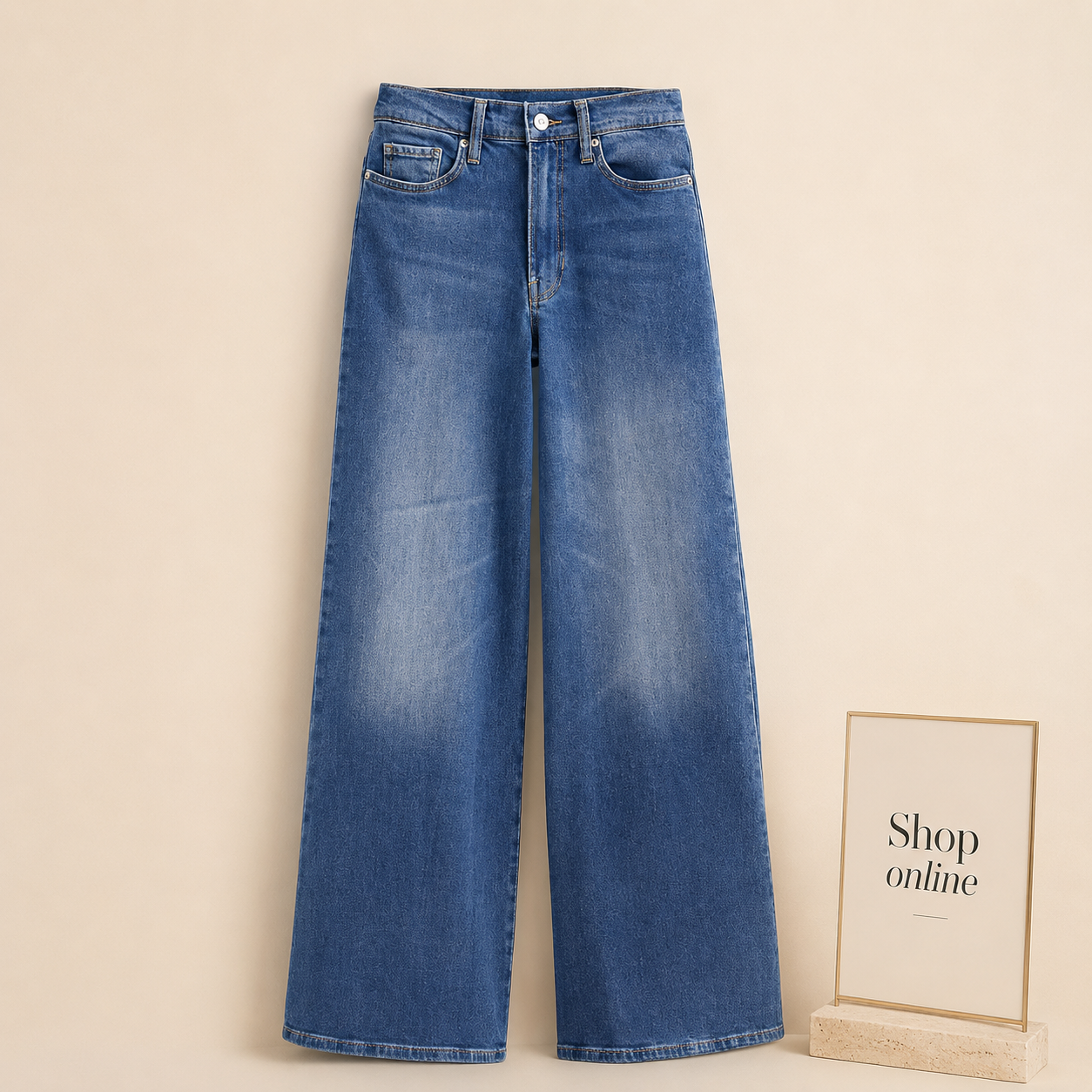 RUST BLUE WIDE LEG HIGH WAISTED