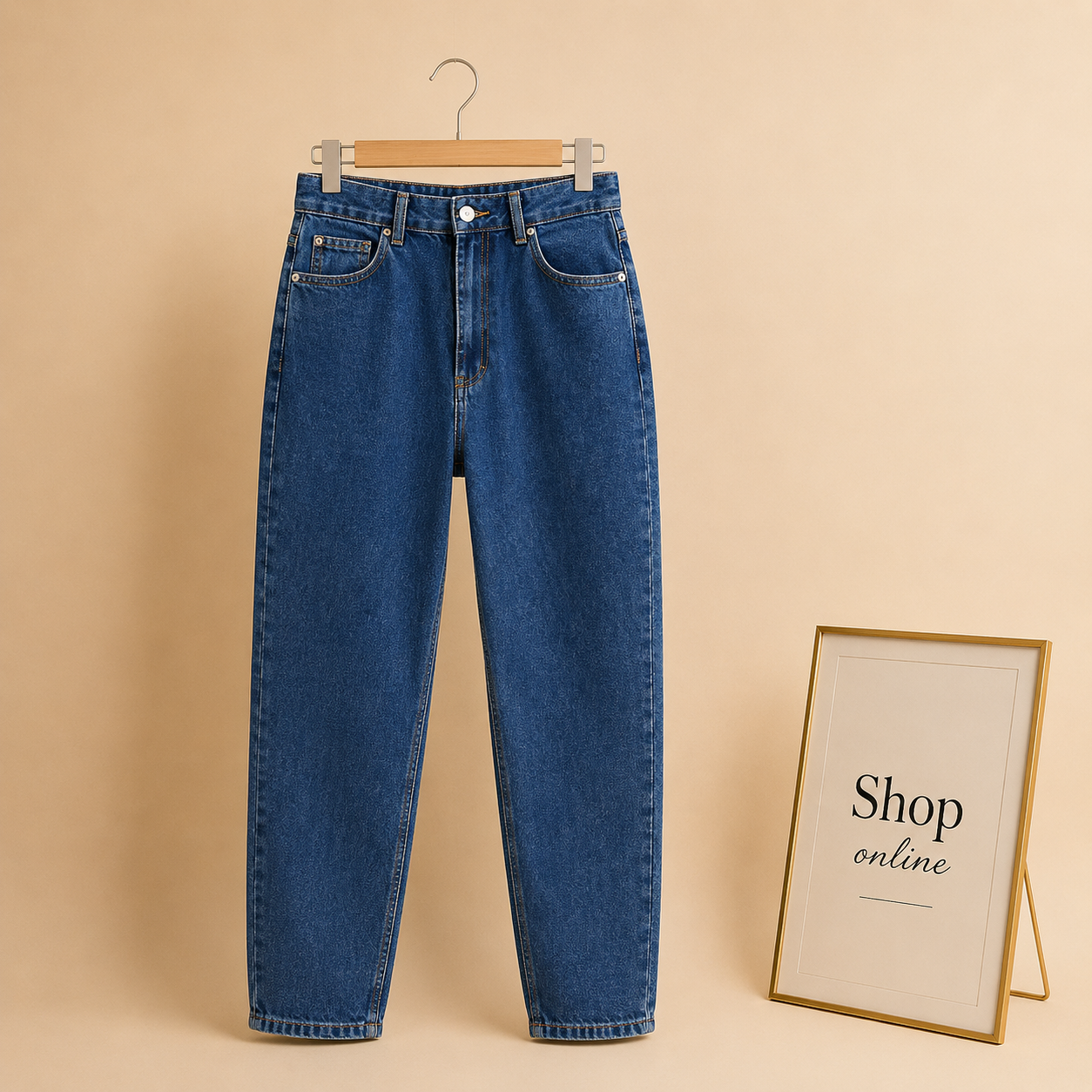 MID BLUE MOM JEANS