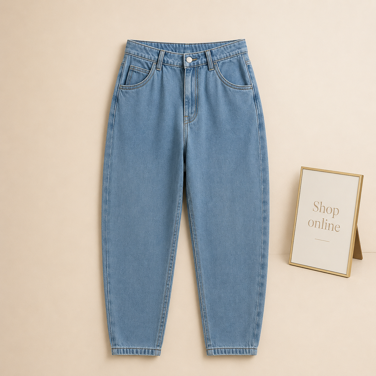 SKY BLUE MOM JEANS