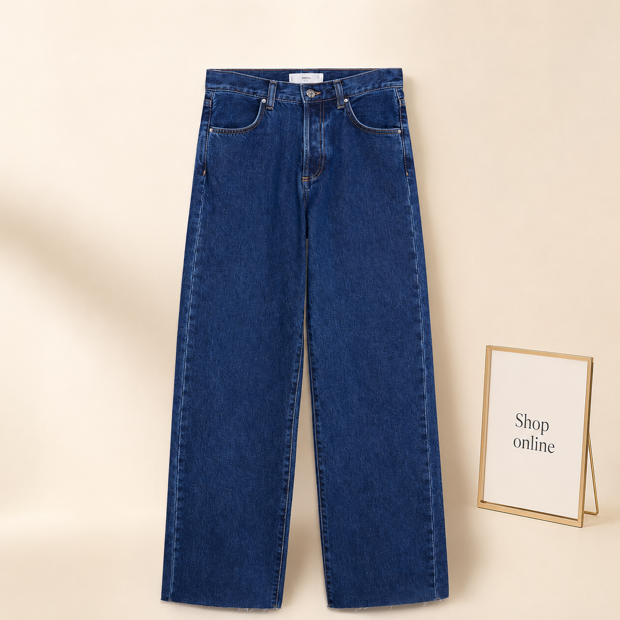 DARK BLUE WIDE LEG JEANS