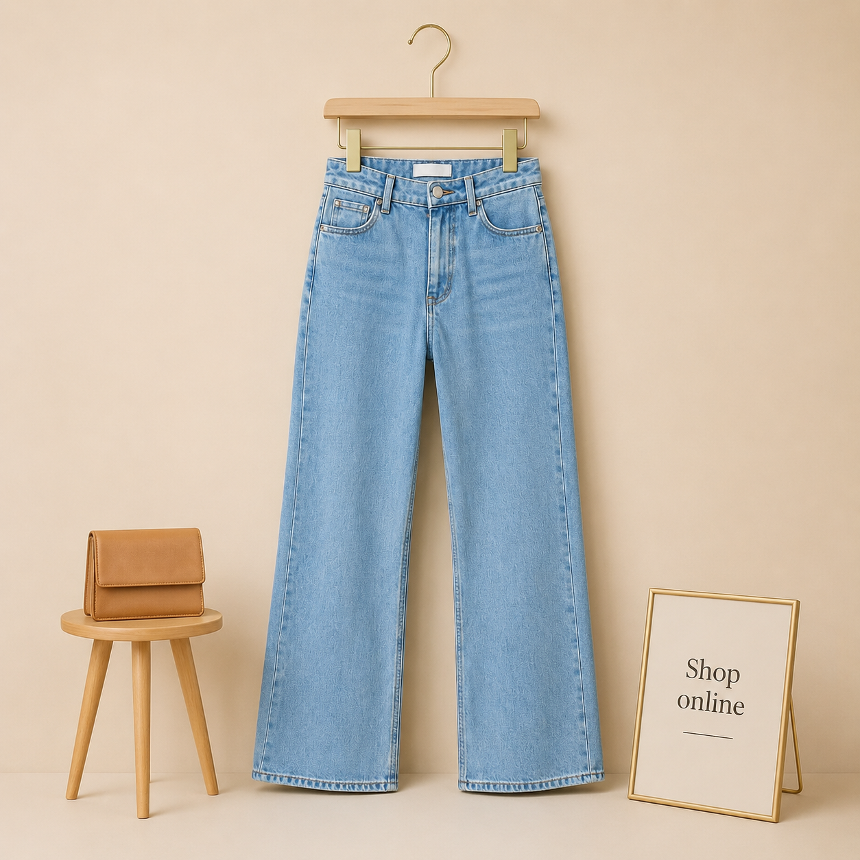 ICE BLUE BELL BOTTOM JEANS