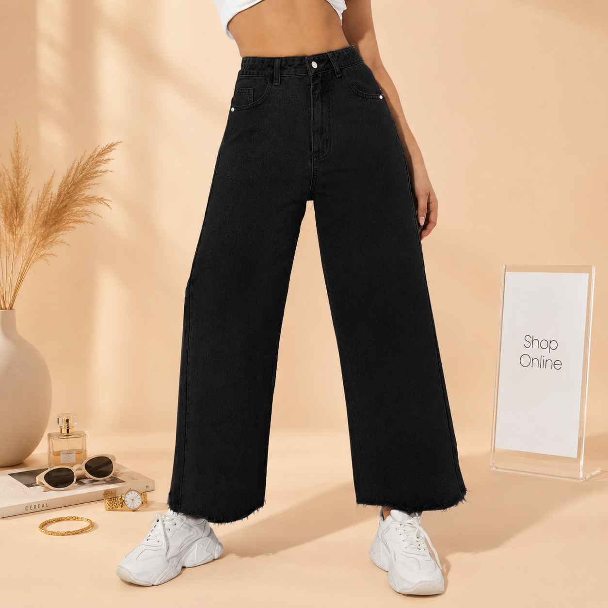 Black Wide Leg