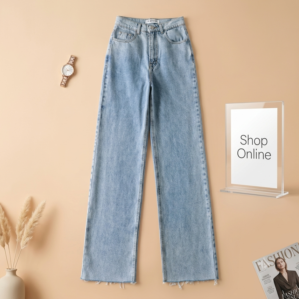 Icy Blue Wide Leg