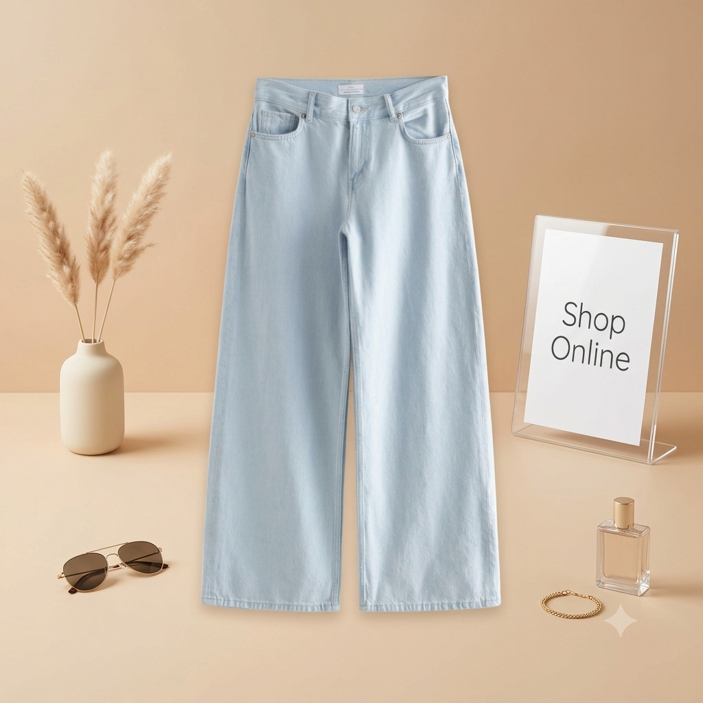 Pure Ice Blue
Wide Leg