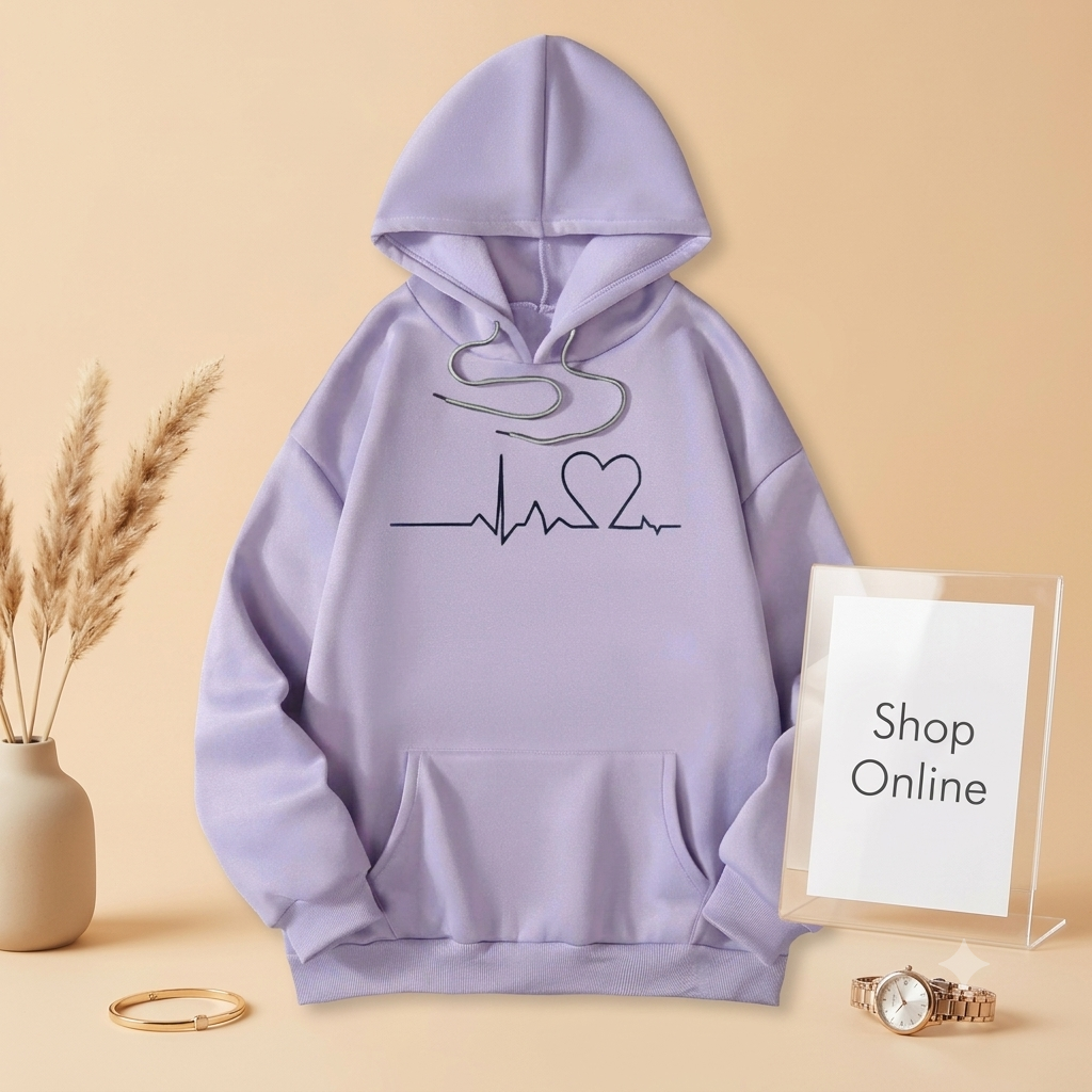 LILAC HOODIE HEART VIEN