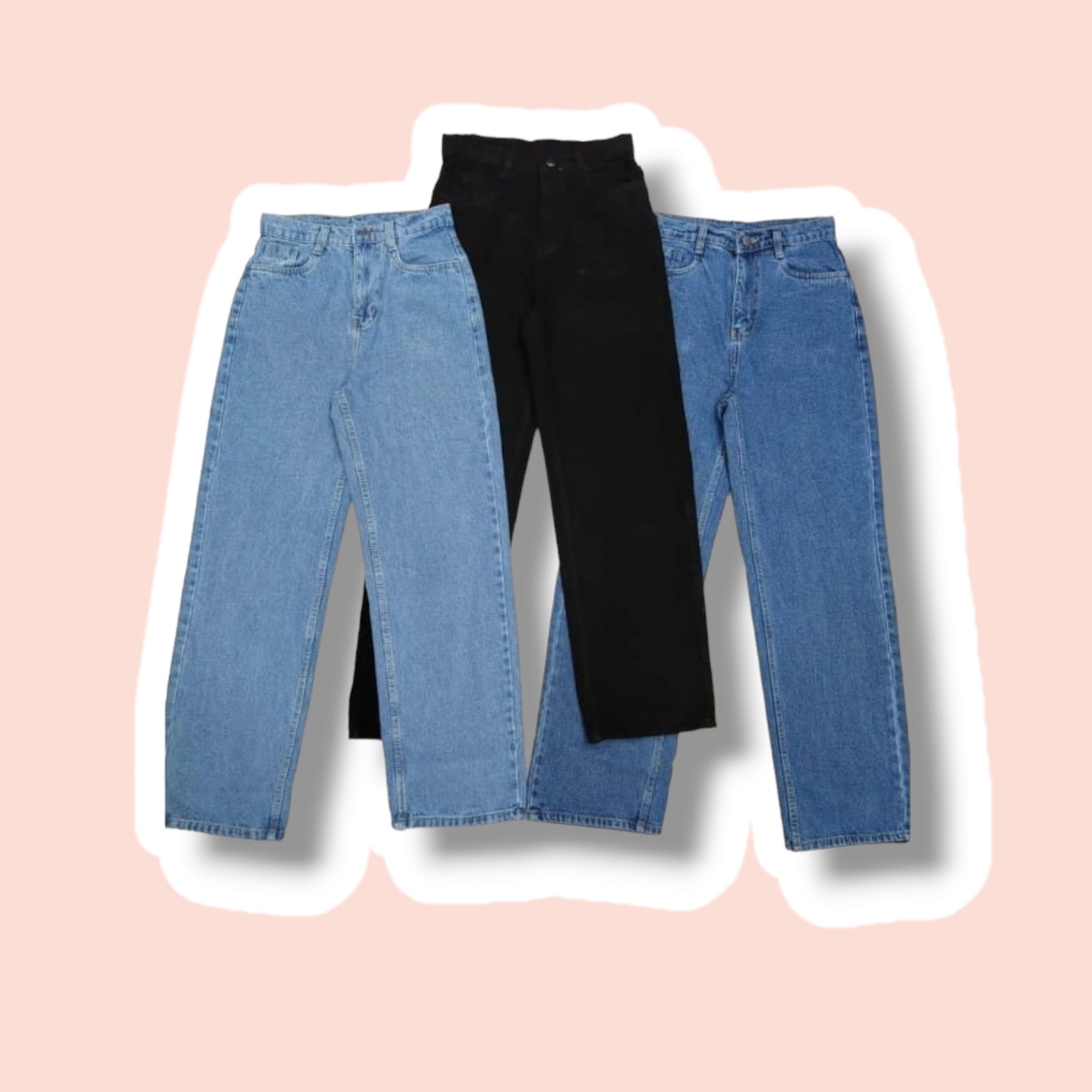 SKY LONG DENIM JEANS - Black Denim