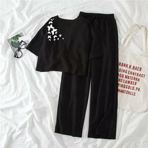 BLACKFLAPPER-BLACK CROP TEE SHOULDER BUTTERFLY