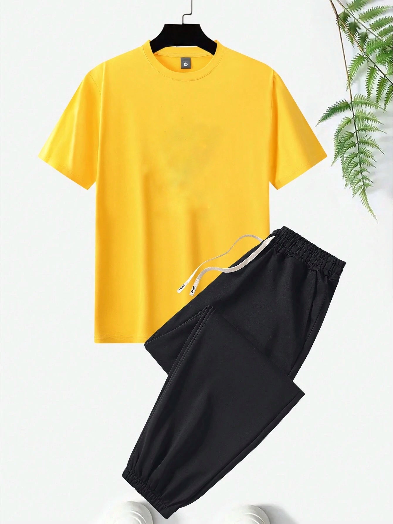 Black Trouser - Yellow Tee