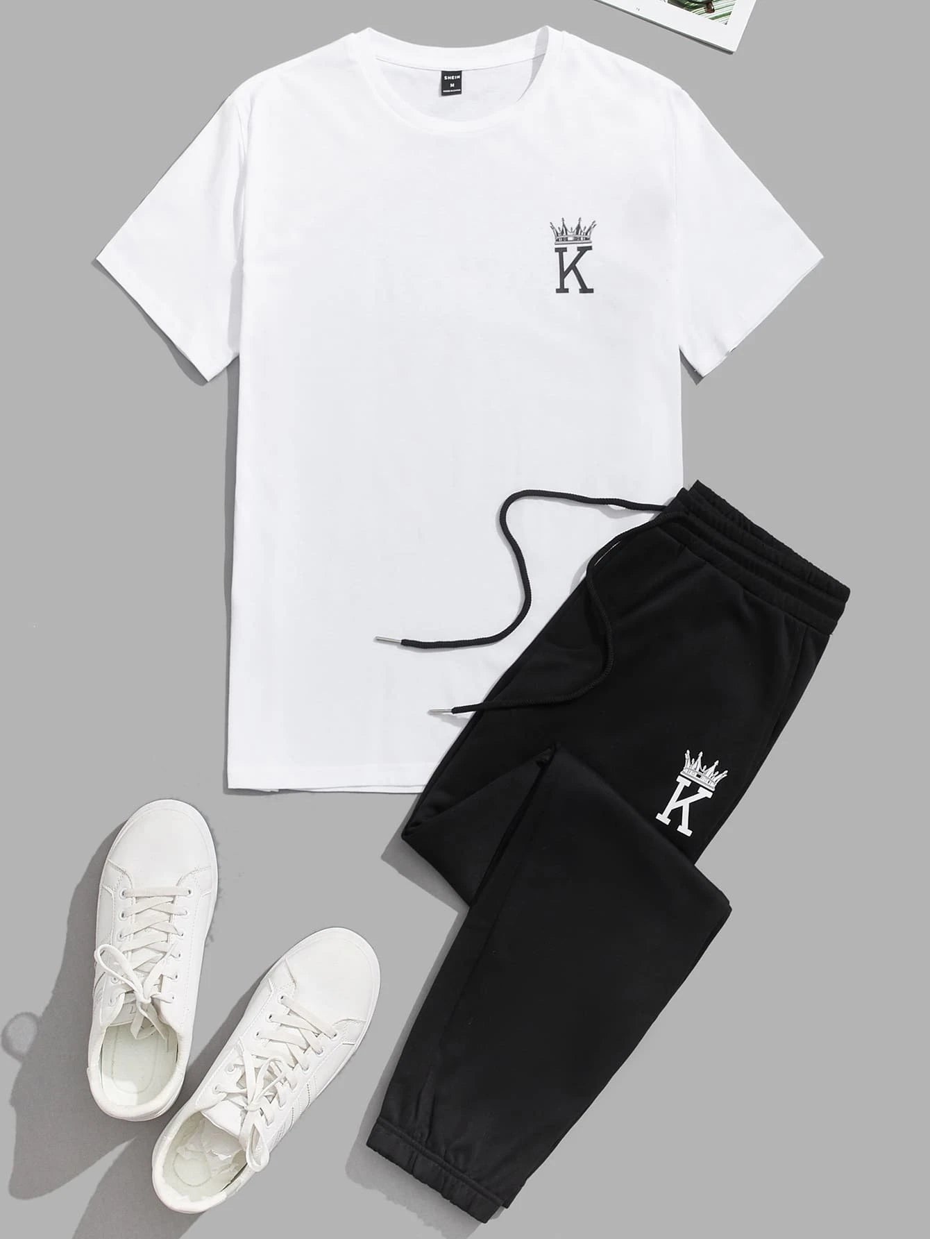 Black Trouser- White Tee Poc king