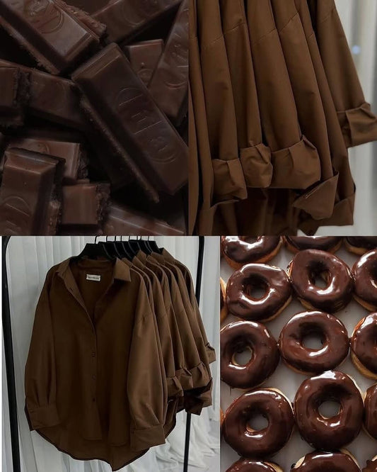 Brown button down