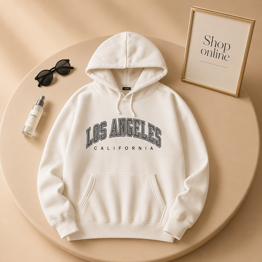 WHITE LOS ANGELES HOODIE