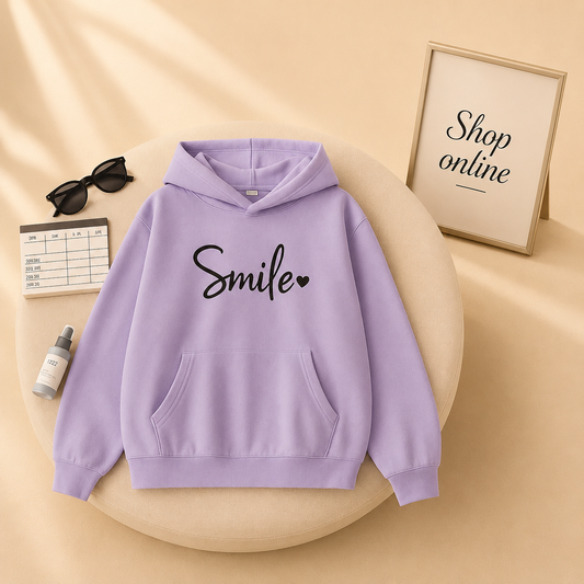 SMILE LILAC HOODIE