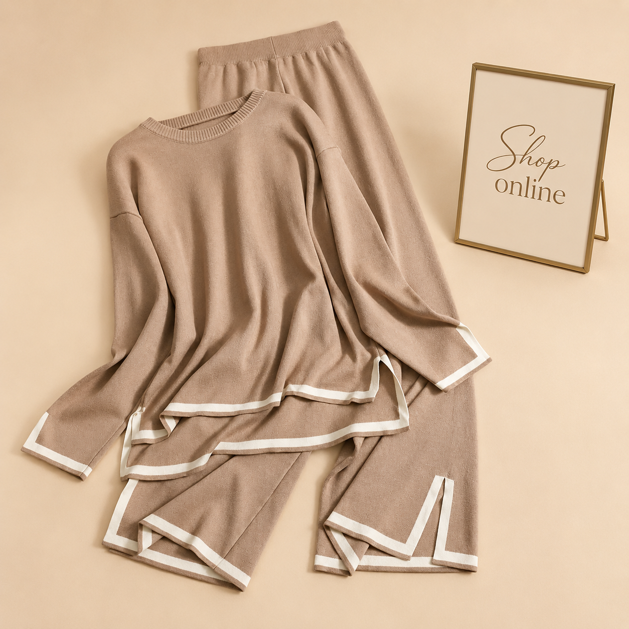 BEIGE LINING TRACKSUIT