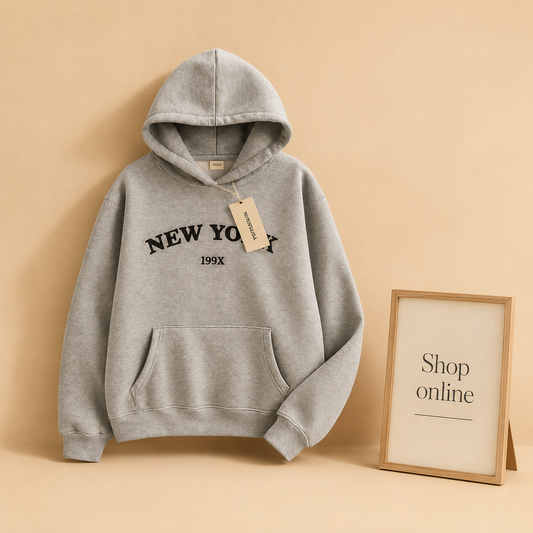 NEW YORK GREY HOODIE