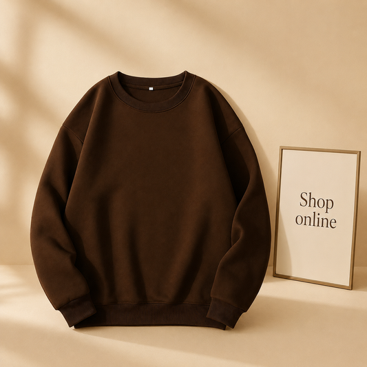 PLAIN BROWN SWEATSHIRT