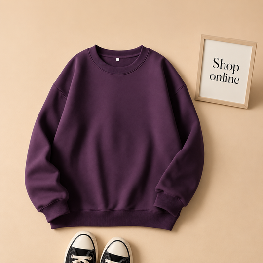 PLAIN PURPLE SWEATSHIRT