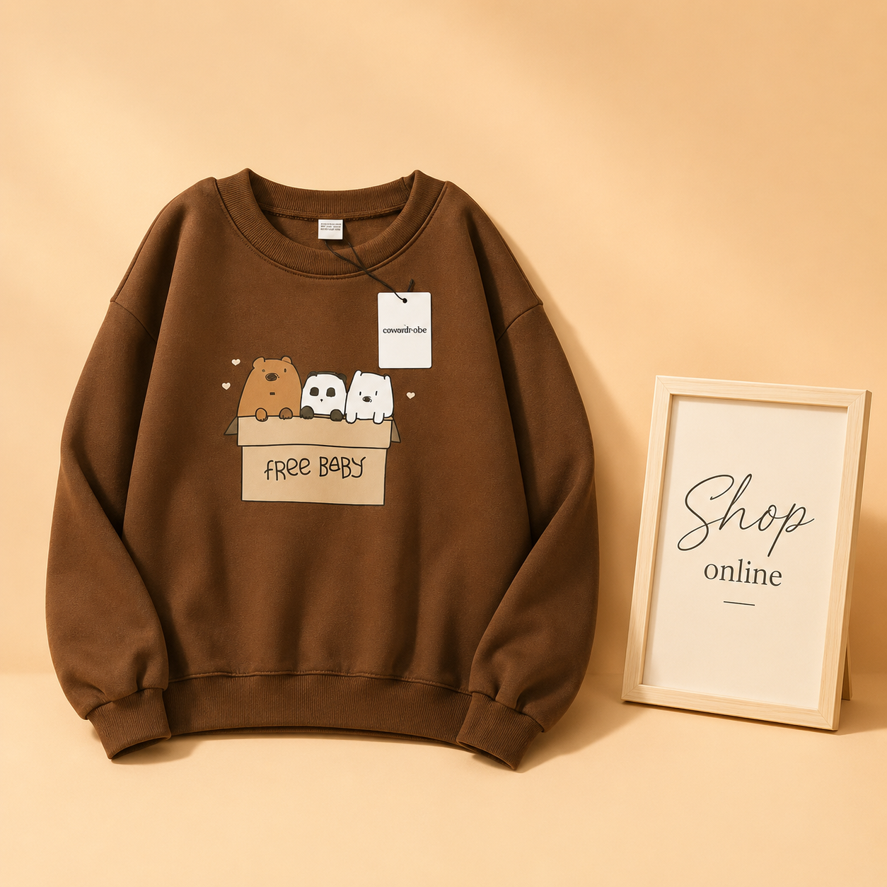 FREE BEAR BROWN SWEATSHIRT