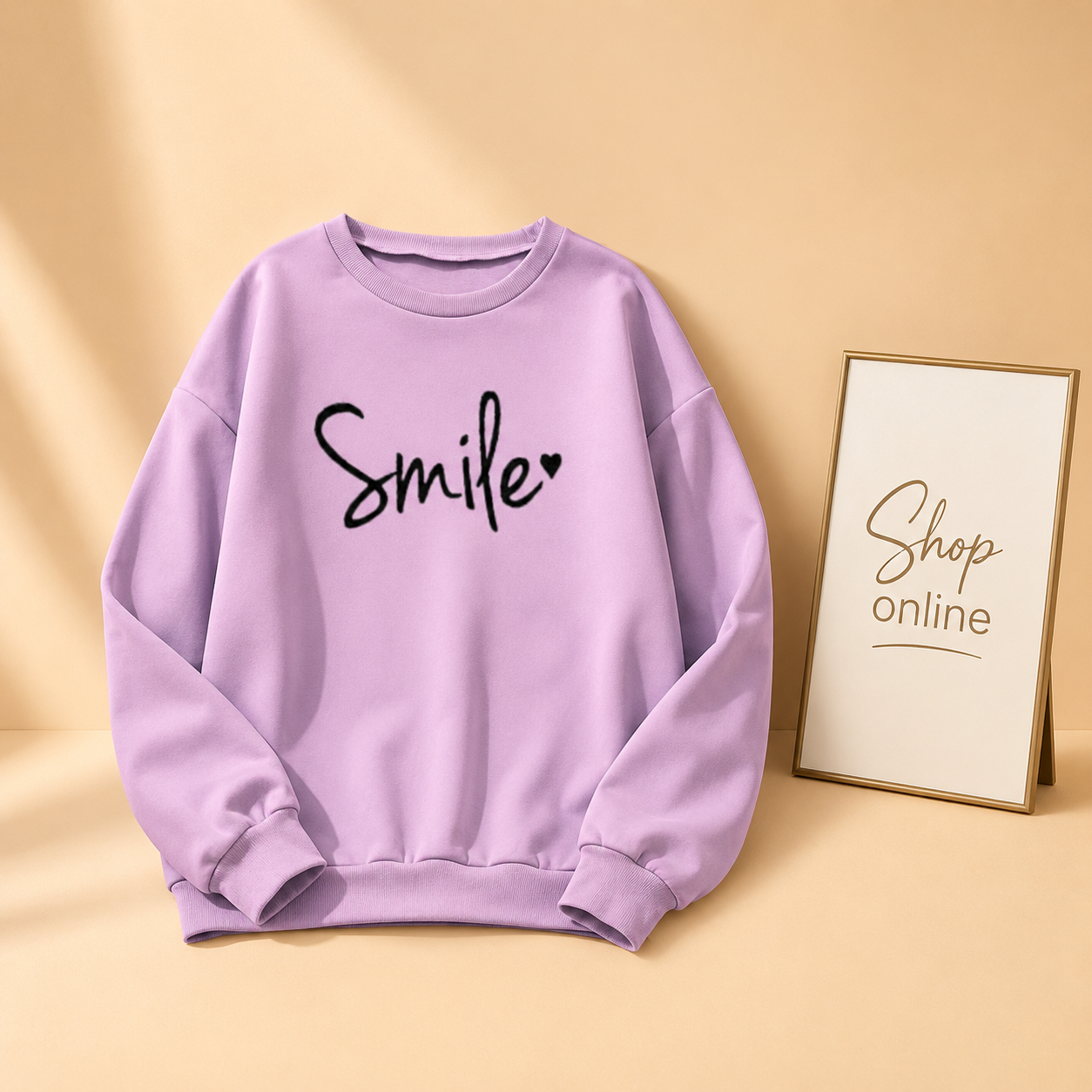 SMILE PRINTED SWEATSHIRT