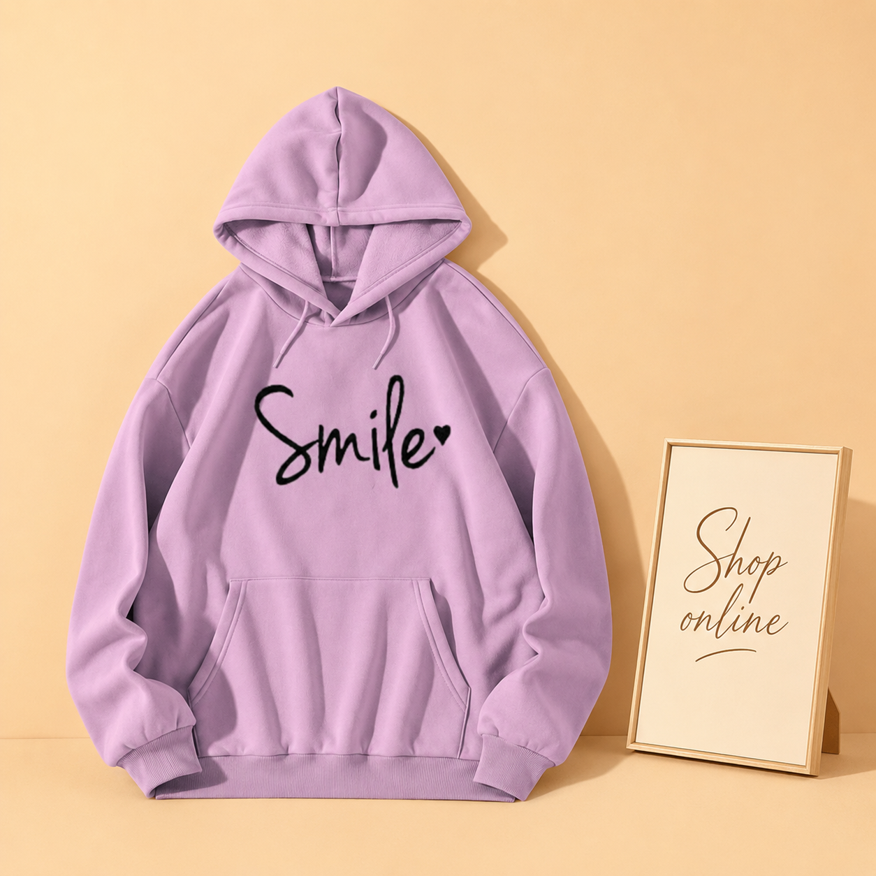 SMILE PRINTED HOODIE
