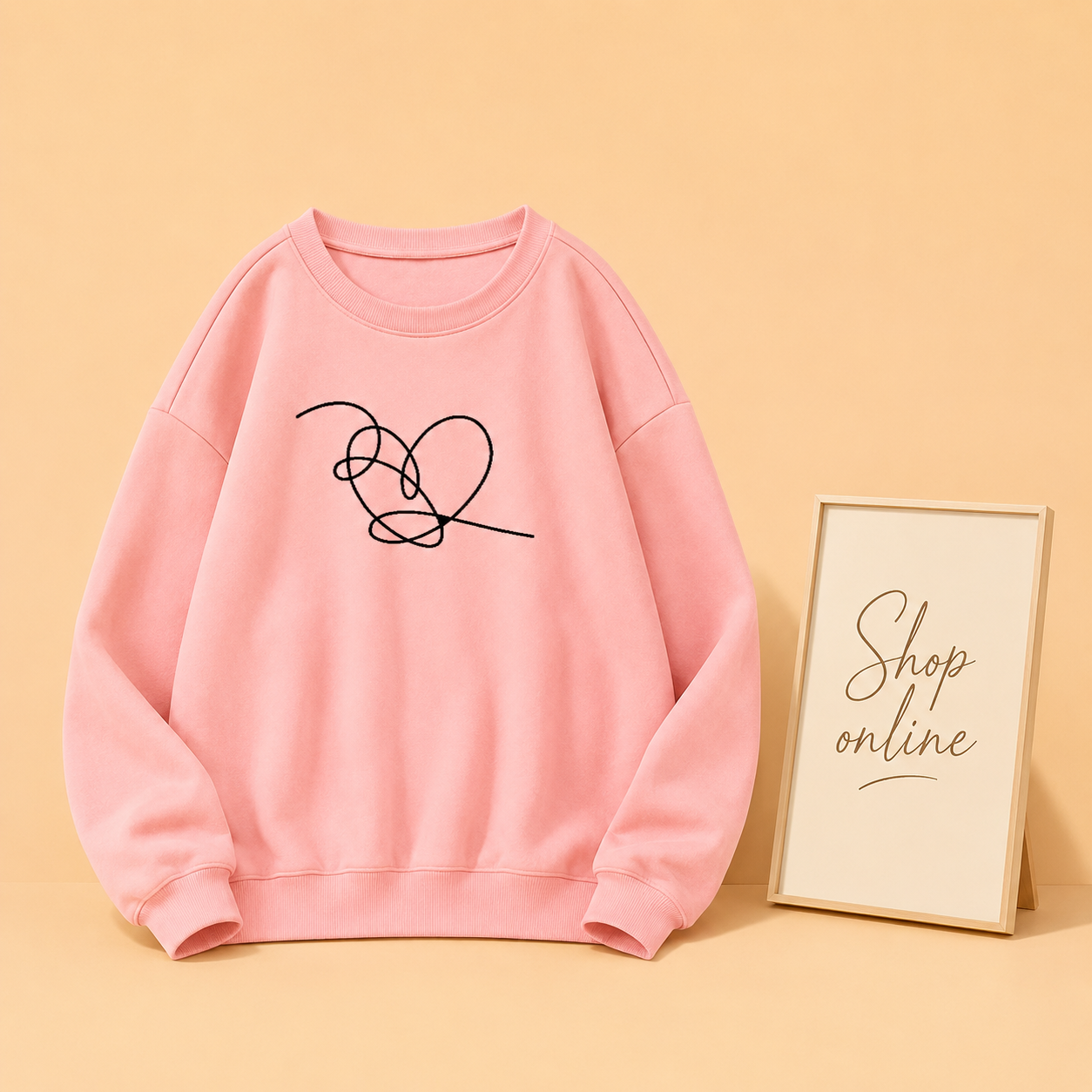 STRING HEART SWEATSHIRT