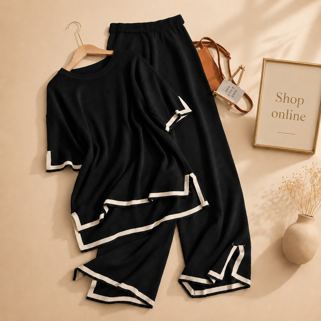 BLACK SUMMER LINING TRACKSUIT