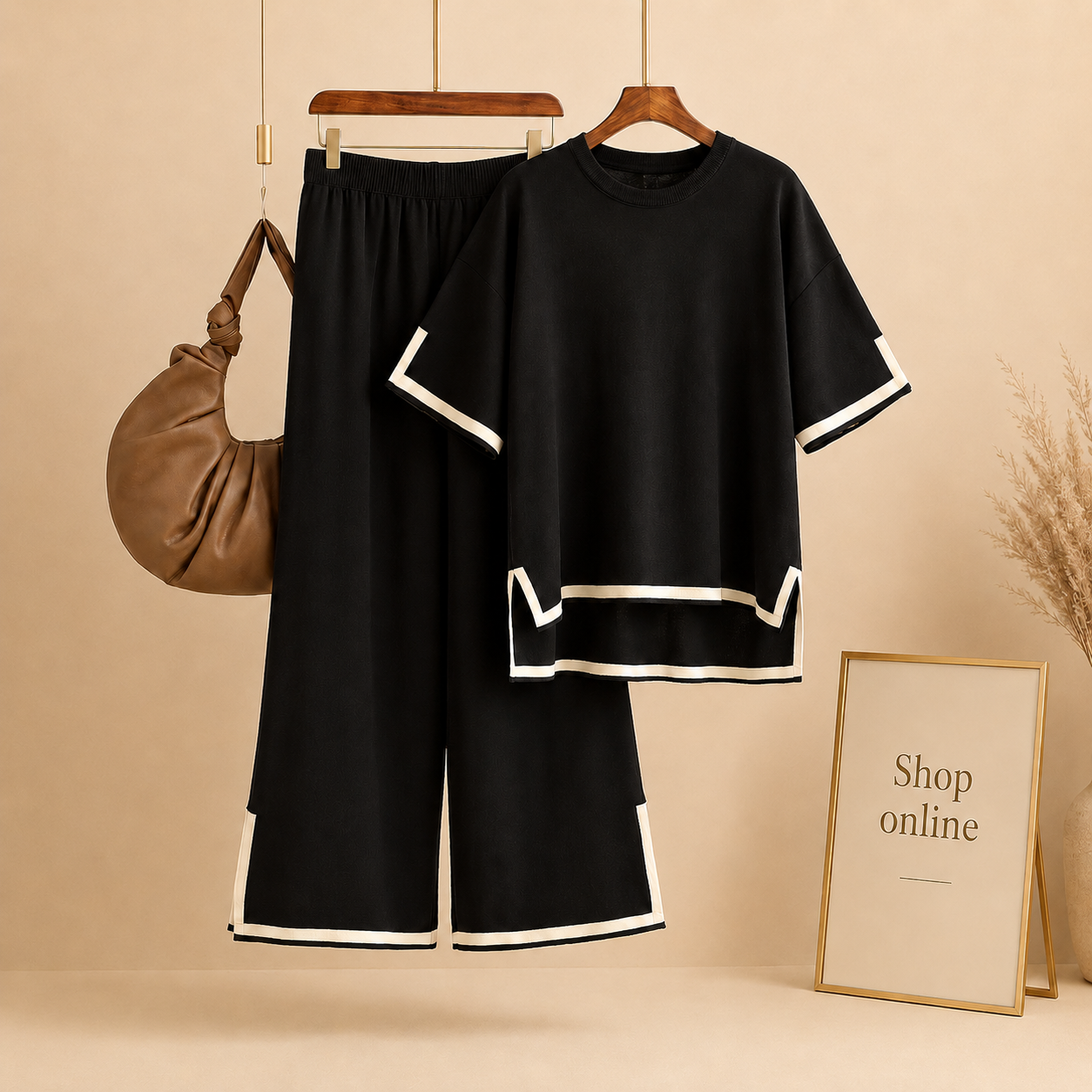 BLACK SUMMER LINING TRACKSUIT