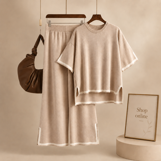 BEIGE SUMMER LINING TRACKSUIT