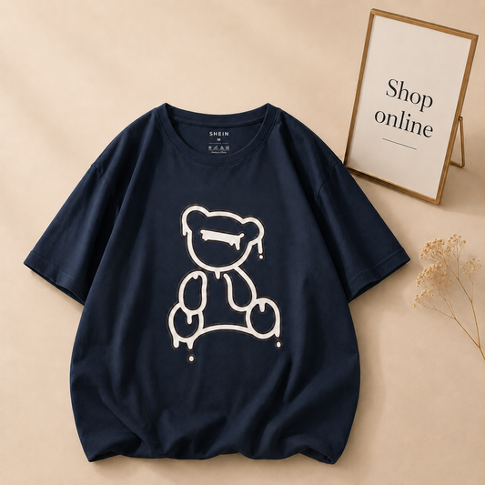 NAVY BLUE BEAR TSHIRT