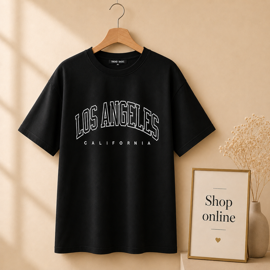 BLACK TSHIRT LOS ANGLES