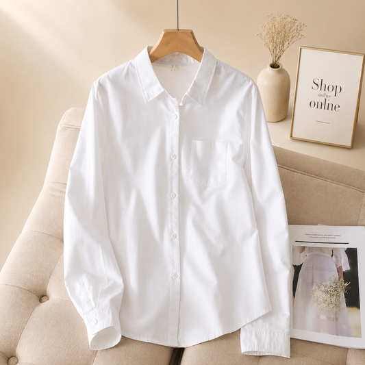 White Button Shirt for Her