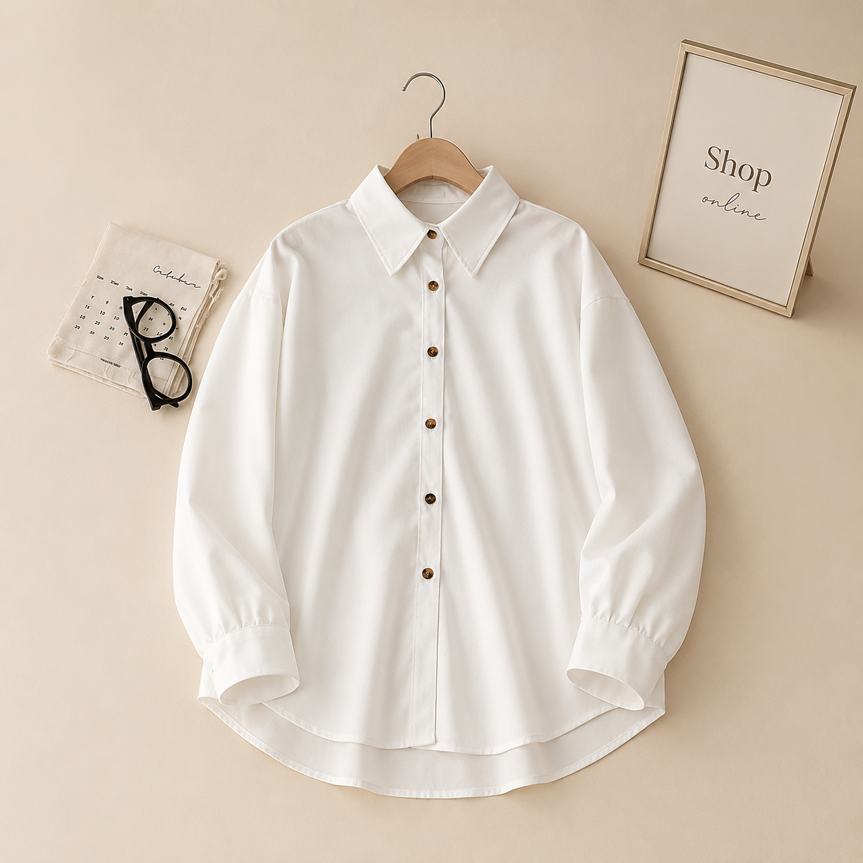 PURE WHITE BUTTON SHIRT