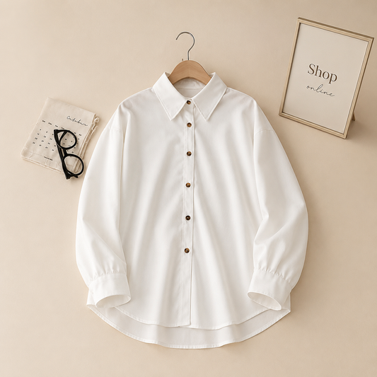 PURE WHITE BUTTON SHIRT