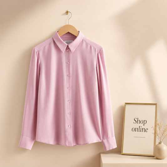 BABY PINK BUTTON DOWN SHIRT