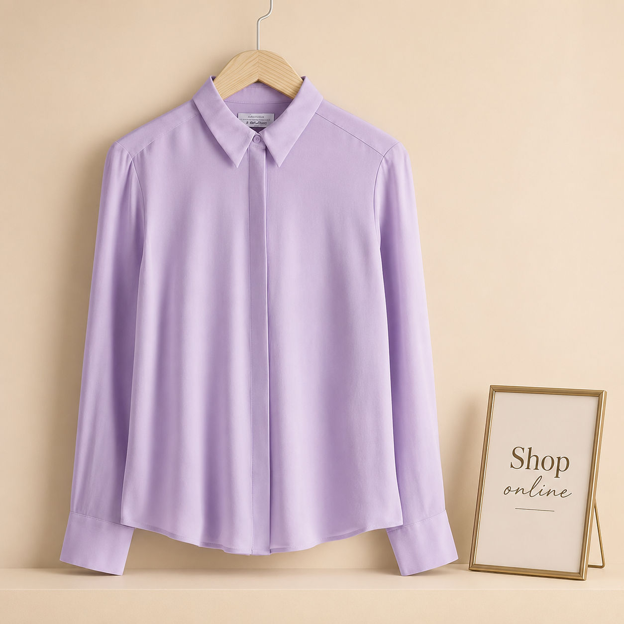LILAC BUTTON DOWN TOP