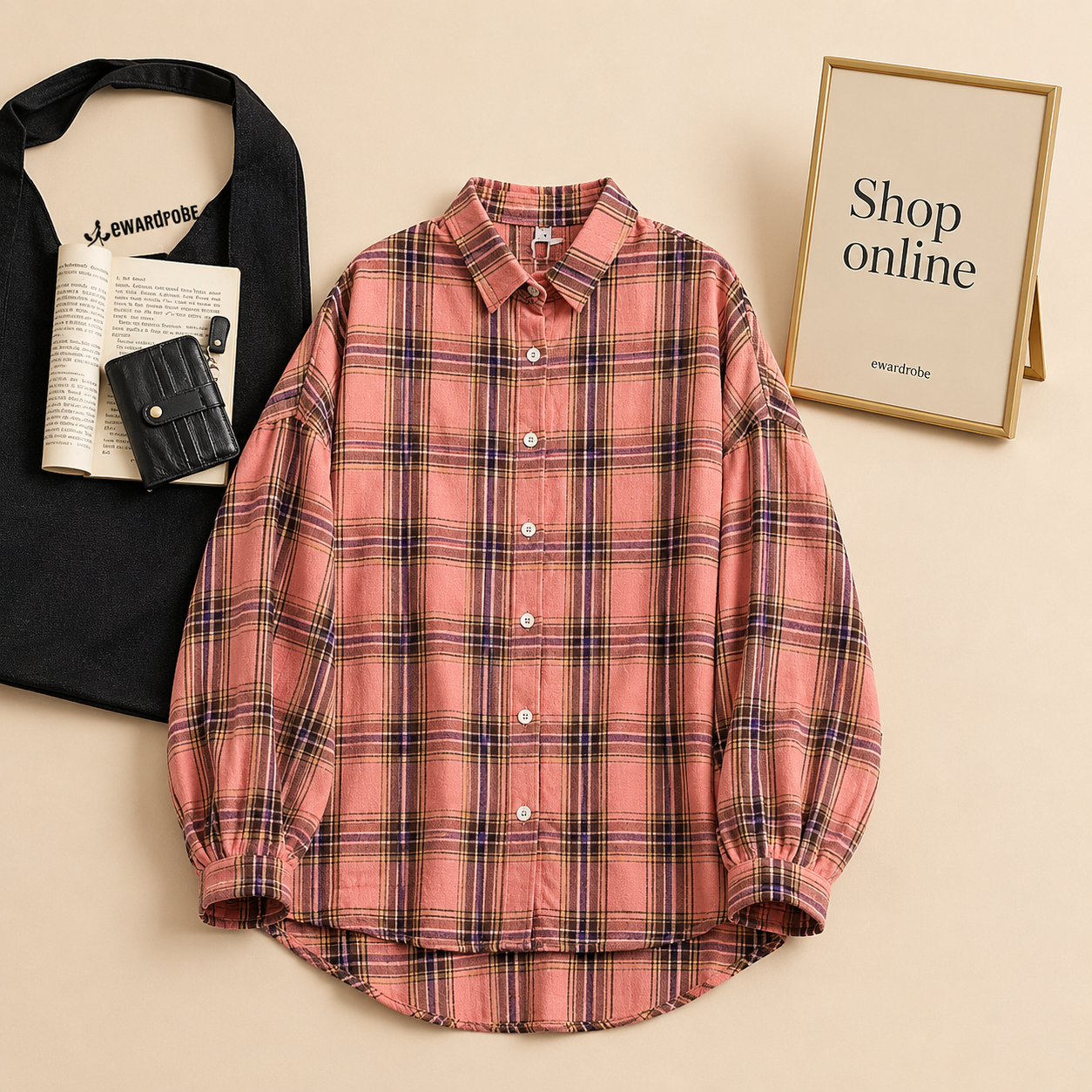PINK BLACK CHECK SHIRT