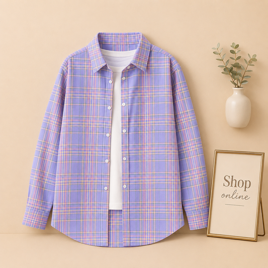 LILAC CHECK SHIRT