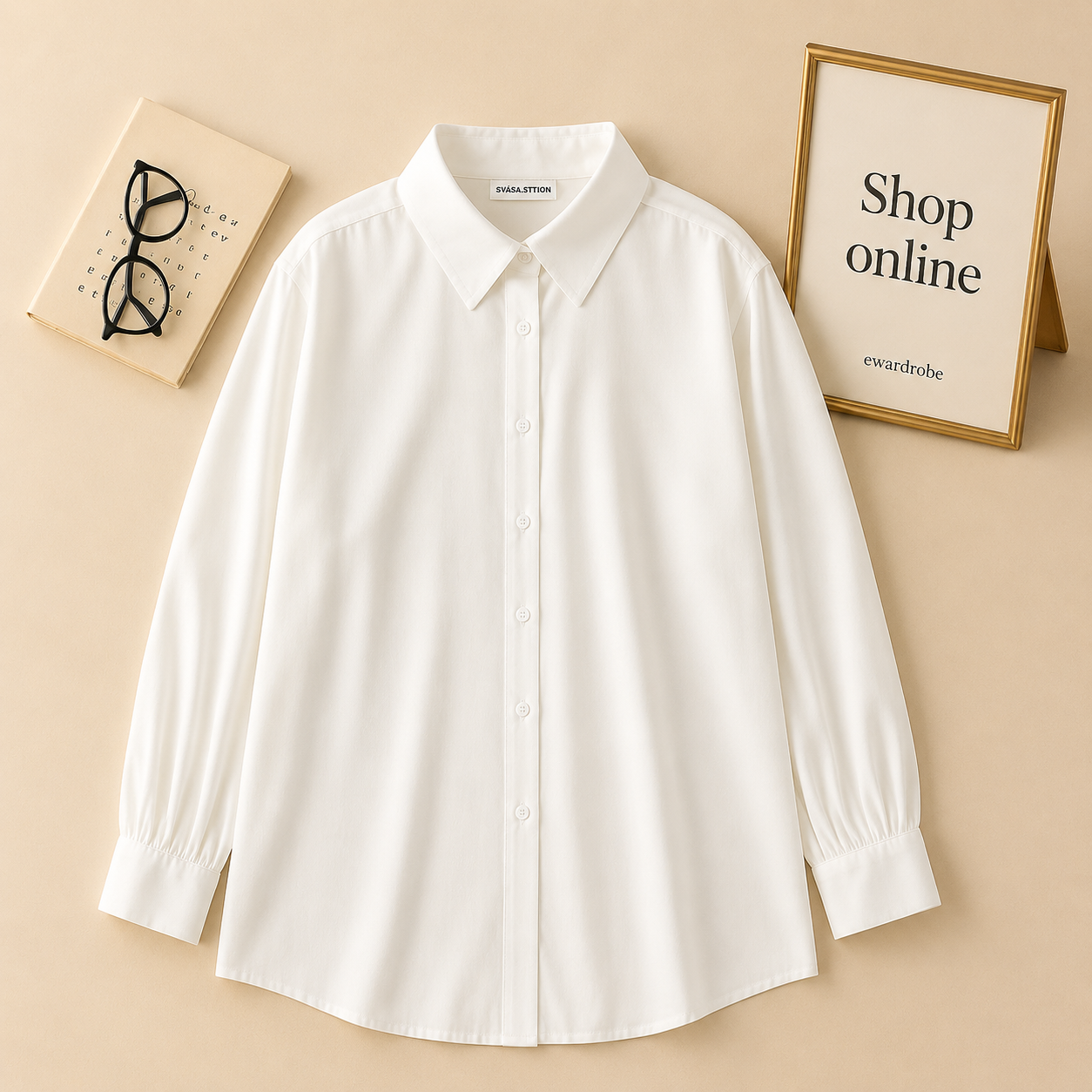 WHITE BUTTON DOWN SHIRT