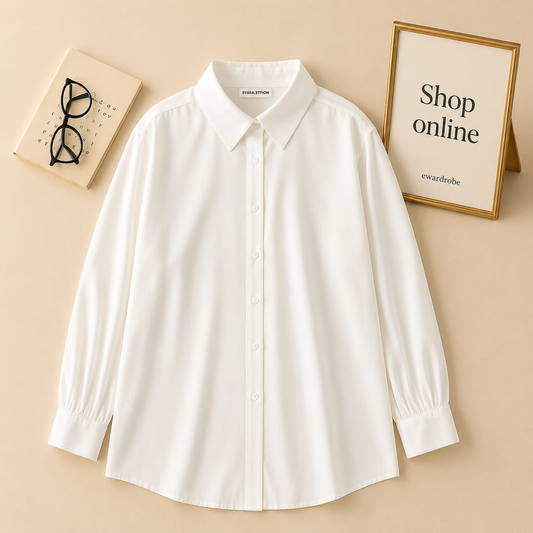 WHITE BUTTON DOWN SHIRT