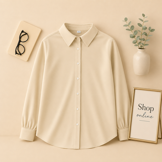 CREAM BUTTON DOWN SHIRT