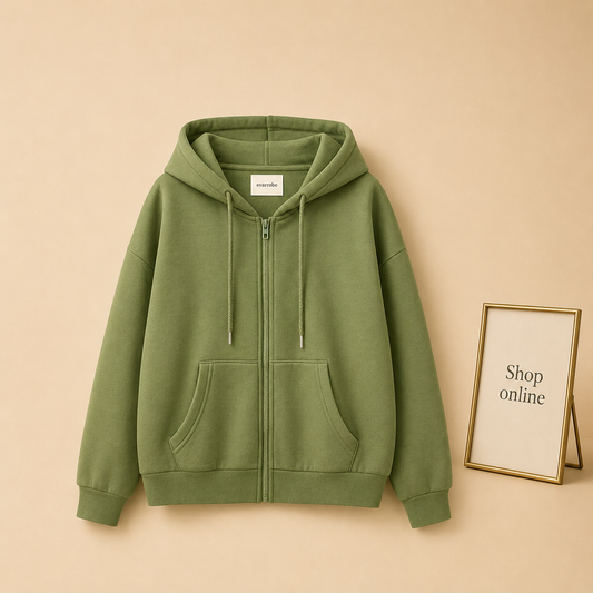 OLIVE GREEN ZIPPER