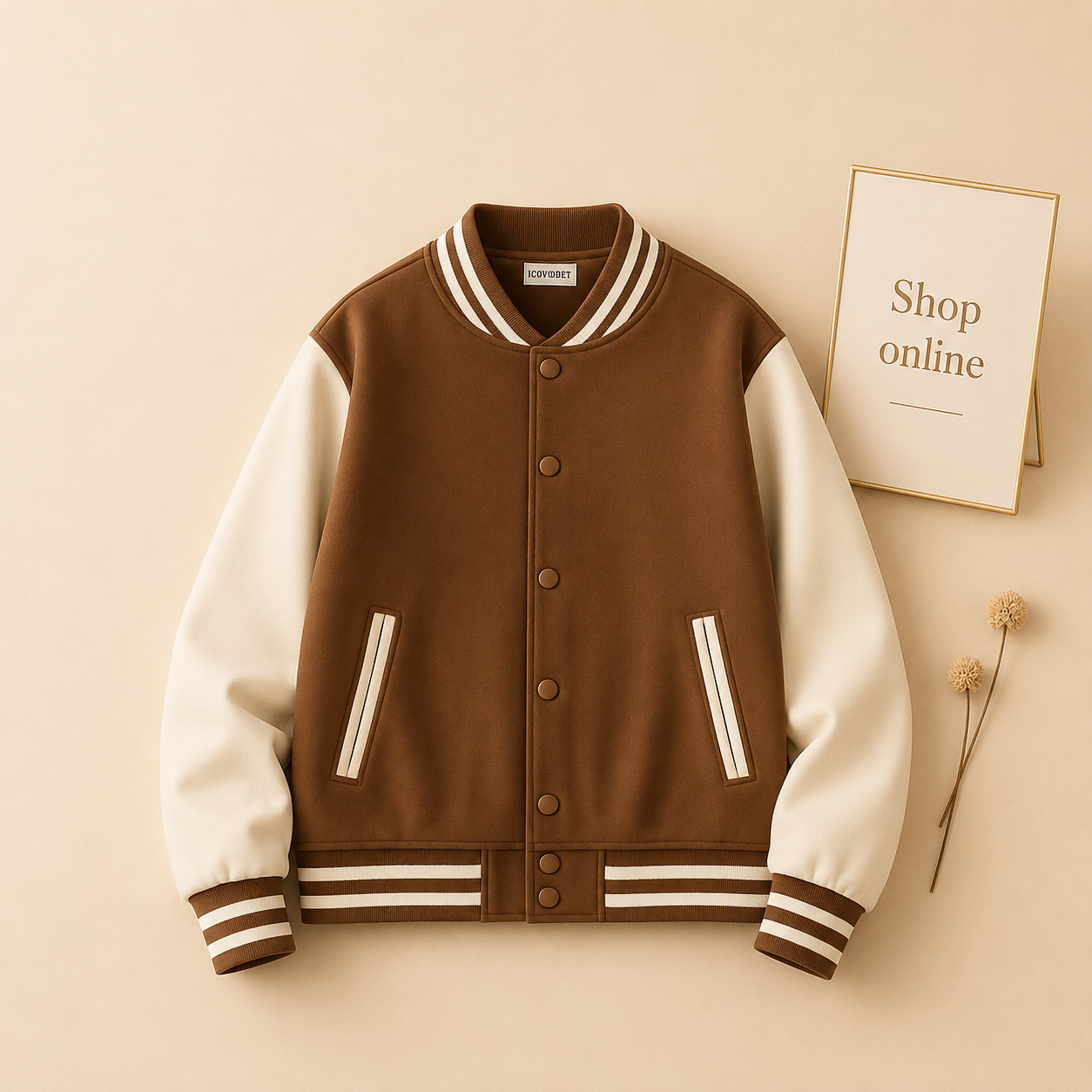 BROWN BASEBALL JACKET