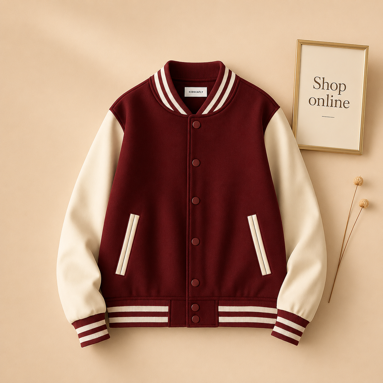 MAROON BASEBALL JACKET