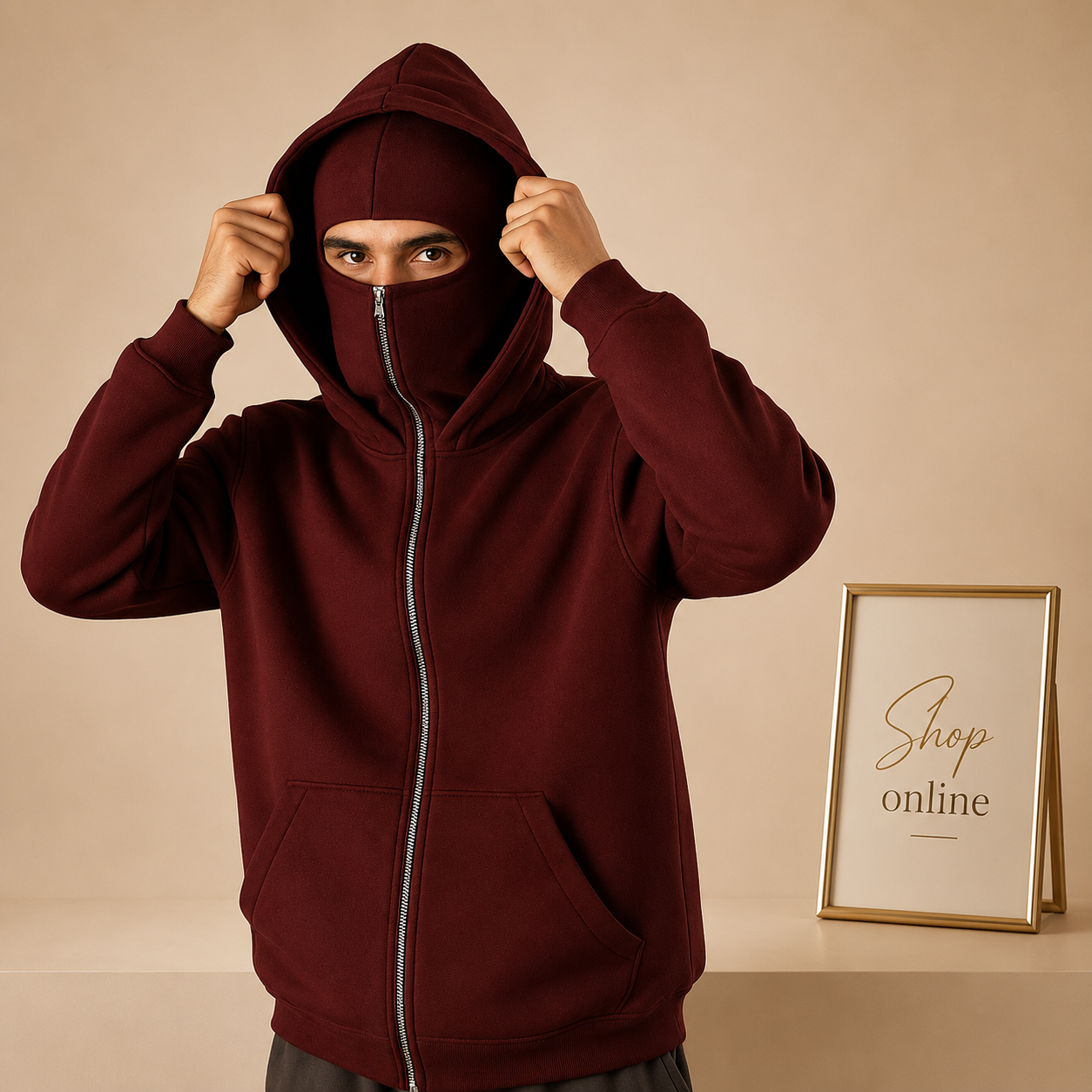 NINJA MAROON HOODIE
