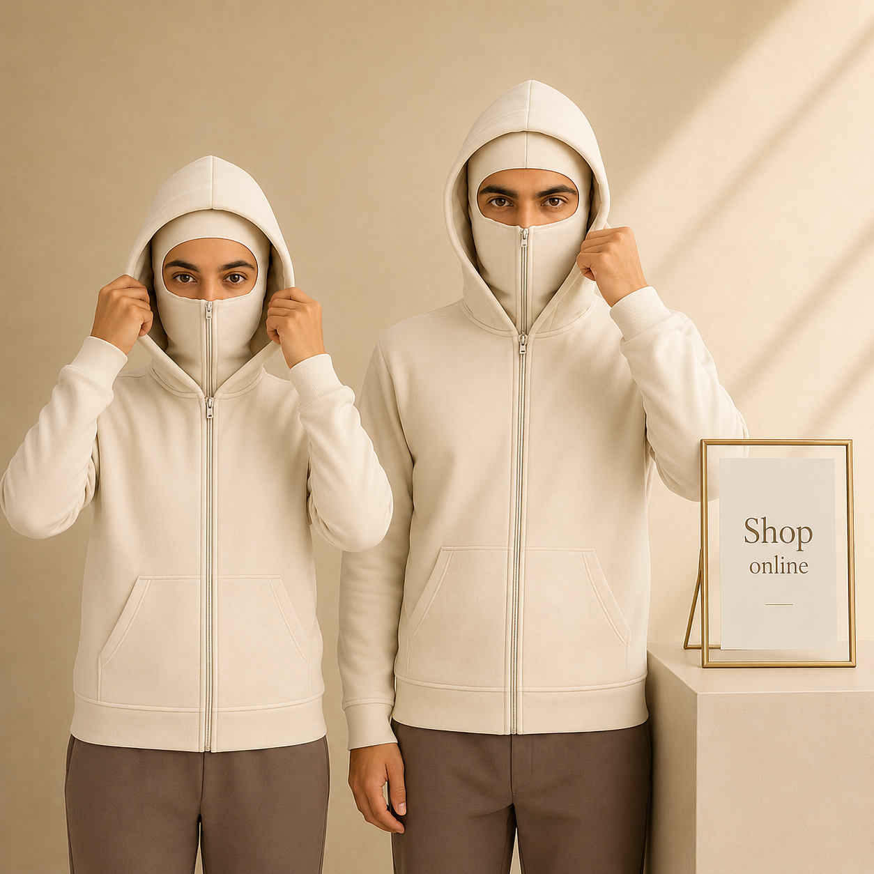 NINJA BEIGE HOODIE
