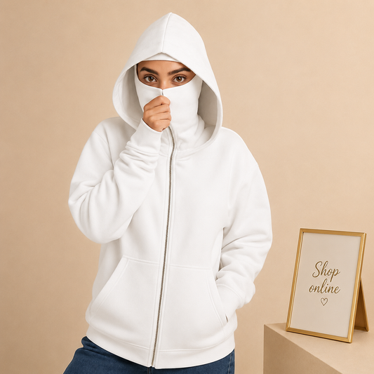 WHITE NINJA HOODIE-WOMEN