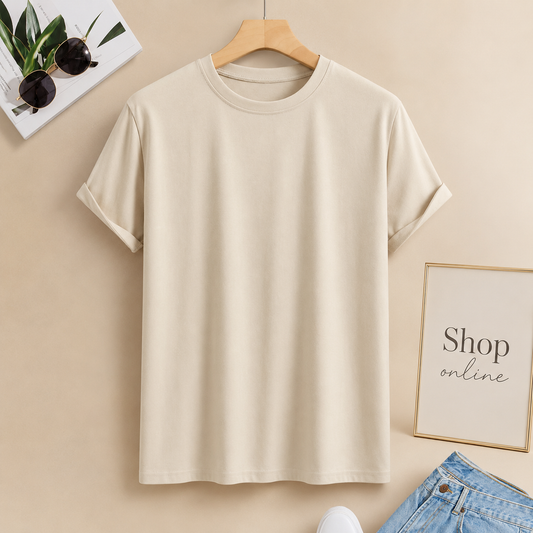 PLAIN BEIGE TSHIRT