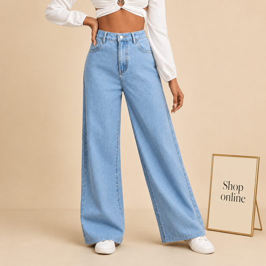 Icy Blue Wide Leg