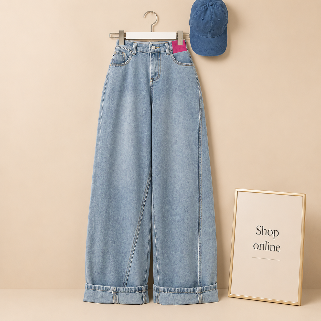ICE BLUE WIDE LEG